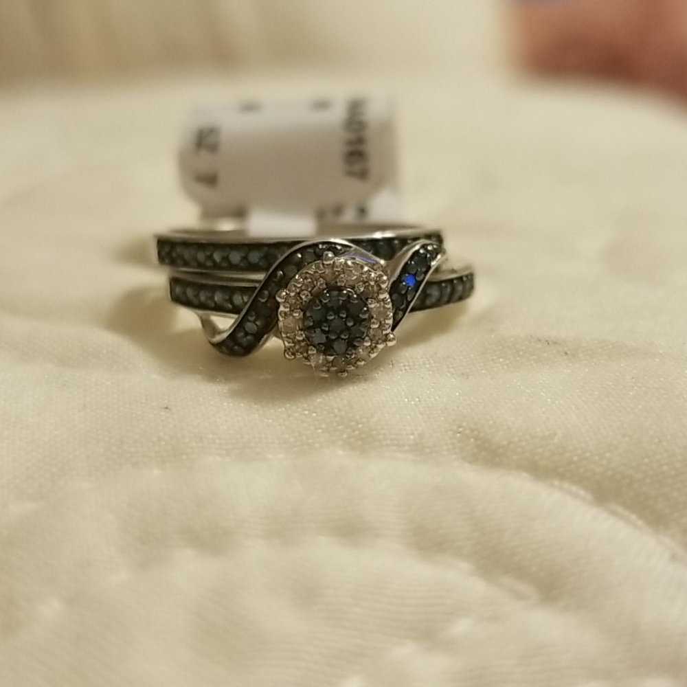 Sterling silver Forever Bride 1/4 cttw bridal set